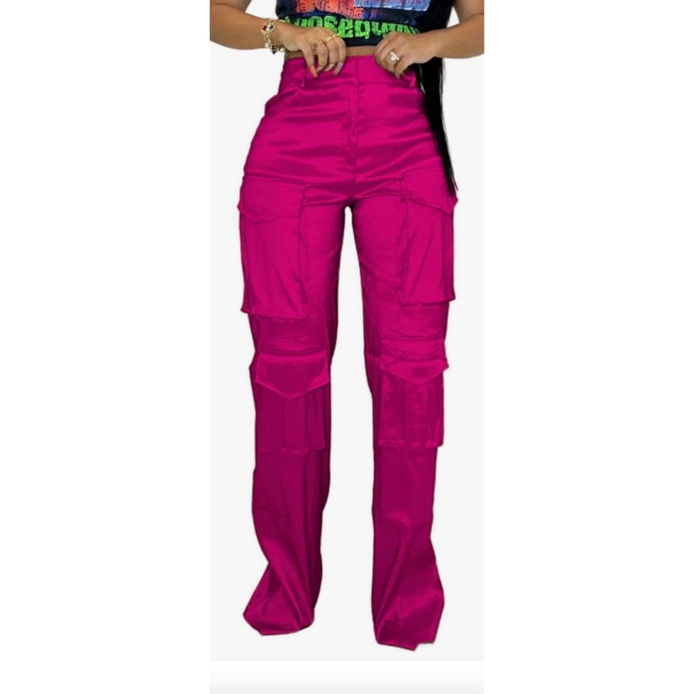 Vibrant Pink Cargo Pants